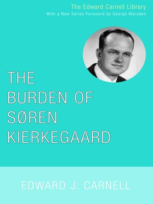 cover image of The Burden of Soren Kierkegaard